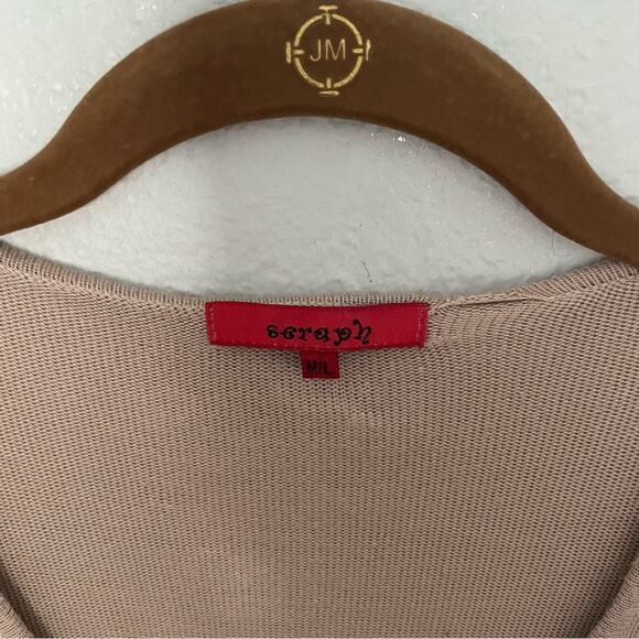 Long Sweater Jacket Flowy Neutral Tan - Picture 2 of 7